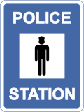 Police Station traffic sign India