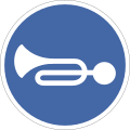 Compulsory Sound Horn traffic sign India
