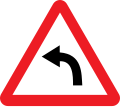 Left Hand Curve traffic sign India