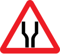Road Widens Ahead traffic sign India