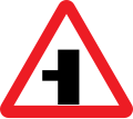 Side Road Left traffic sign India