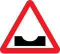Dangerous Dip traffic sign India