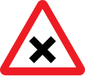 Crossroads traffic sign India