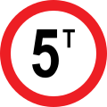Load Restriction Ahead traffic sign India